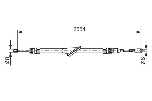 BOSCH 1 987 477 699 Cable Pull, parking brake
