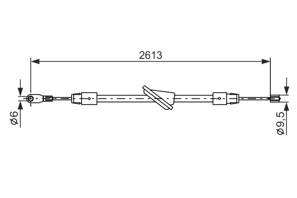 BOSCH 1 987 477 701 Cable Pull, parking brake