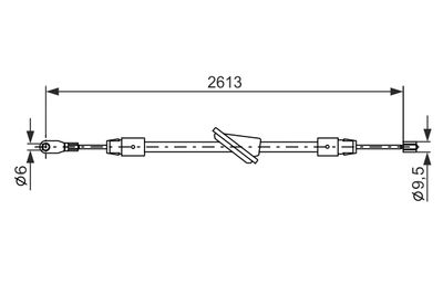 Cable Pull, parking brake BOSCH 1 987 477 701