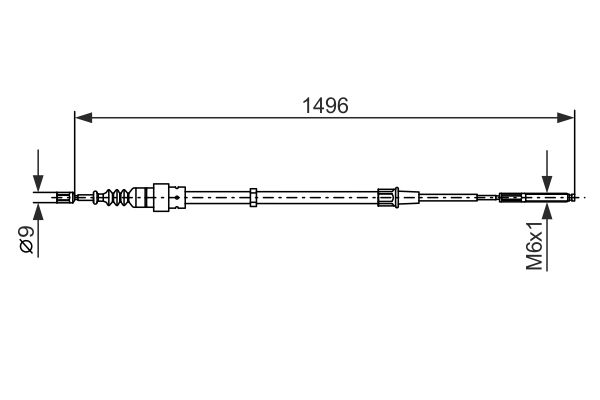 BOSCH 1 987 477 705 Cable Pull, parking brake