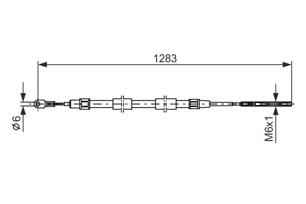 BOSCH 1 987 477 710 Cable Pull, parking brake