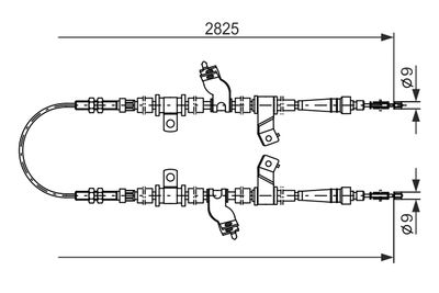 Cable Pull, parking brake BOSCH 1 987 477 718