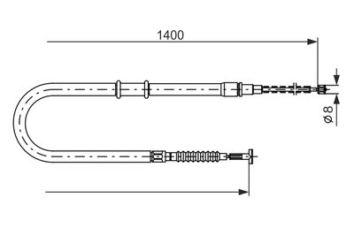 Cable Pull, parking brake BOSCH 1 987 477 724