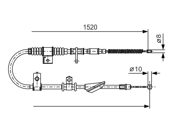 BOSCH 1 987 477 741 Cable Pull, parking brake