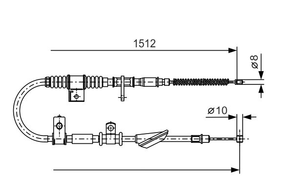 BOSCH 1 987 477 742 Cable Pull, parking brake