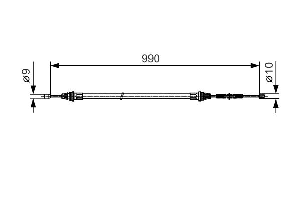 BOSCH 1 987 477 751 Cable Pull, parking brake