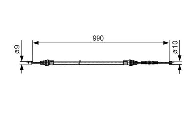 Cable Pull, parking brake BOSCH 1 987 477 751