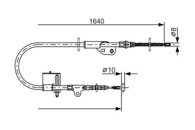 Cable Pull, parking brake BOSCH 1 987 477 752