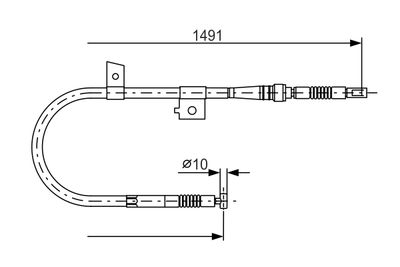 Cable Pull, parking brake BOSCH 1 987 477 754
