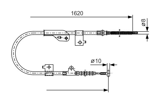 BOSCH 1 987 477 758 Cable Pull, parking brake