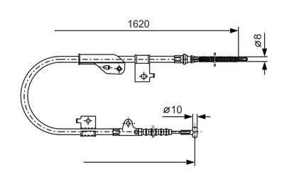 Cable Pull, parking brake BOSCH 1 987 477 758
