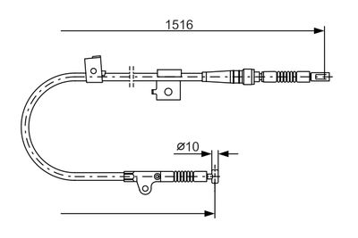 Cable Pull, parking brake BOSCH 1 987 477 759