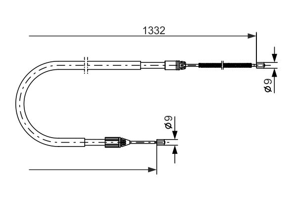BOSCH 1 987 477 781 Cable Pull, parking brake
