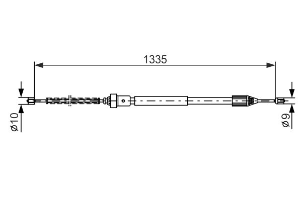 BOSCH 1 987 477 783 Cable Pull, parking brake