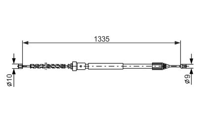Cable Pull, parking brake BOSCH 1 987 477 783