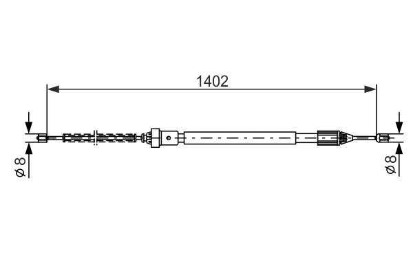 BOSCH 1 987 477 784 Cable Pull, parking brake