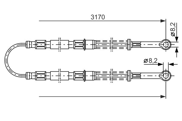 BOSCH 1 987 477 792 Cable Pull, parking brake