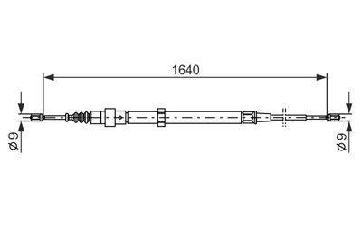 Cable Pull, parking brake BOSCH 1 987 477 807