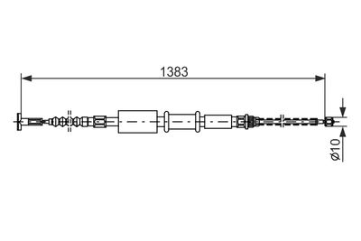 Cable Pull, parking brake BOSCH 1 987 477 826