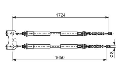 Cable Pull, parking brake BOSCH 1 987 477 835