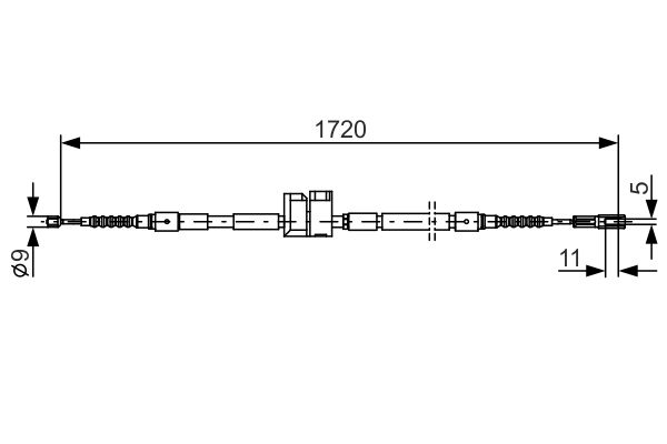 BOSCH 1 987 477 882 Cable Pull, parking brake