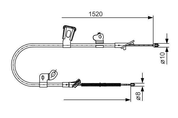 BOSCH 1 987 477 918 Cable Pull, parking brake