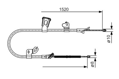 Cable Pull, parking brake BOSCH 1 987 477 918
