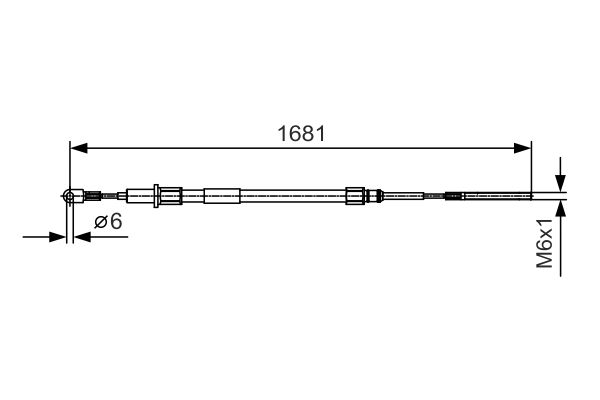 BOSCH 1 987 477 924 Cable Pull, parking brake