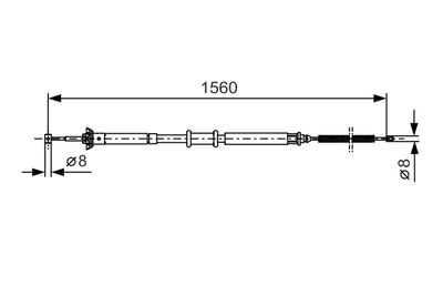 Cable Pull, parking brake BOSCH 1 987 477 925