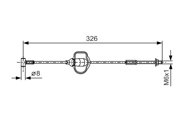 BOSCH 1 987 477 929 Cable Pull, parking brake