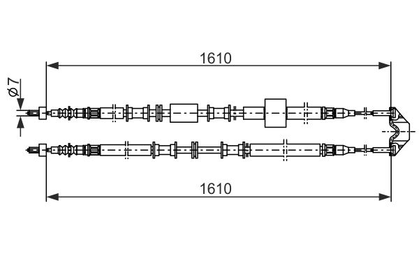 BOSCH 1 987 477 936 Cable Pull, parking brake