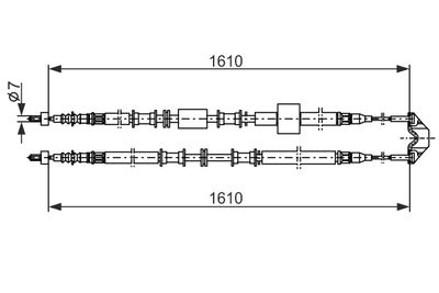 Cable Pull, parking brake BOSCH 1 987 477 936