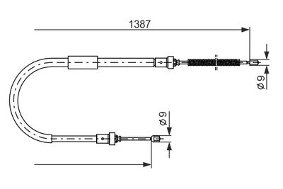 Cable Pull, parking brake BOSCH 1 987 477 940