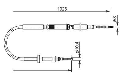Cable Pull, parking brake BOSCH 1 987 477 959