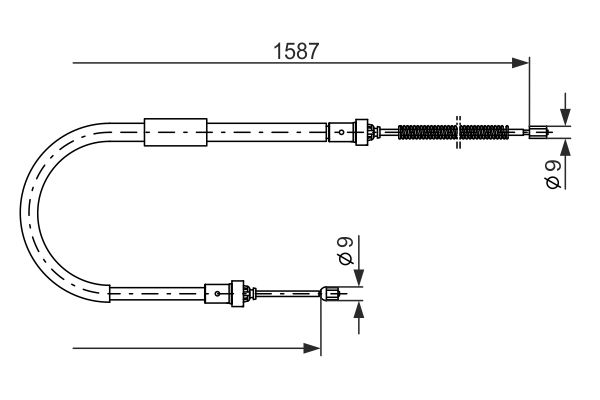 BOSCH 1 987 477 965 Cable Pull, parking brake