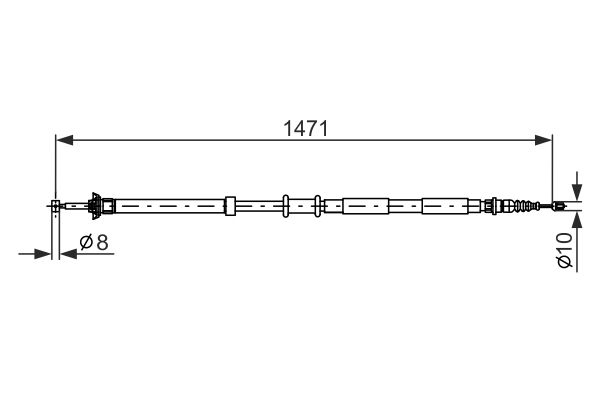 BOSCH 1 987 477 970 Cable Pull, parking brake