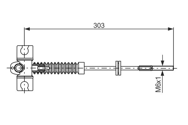 BOSCH 1 987 477 982 Cable Pull, parking brake