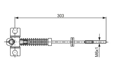 Cable Pull, parking brake BOSCH 1 987 477 982