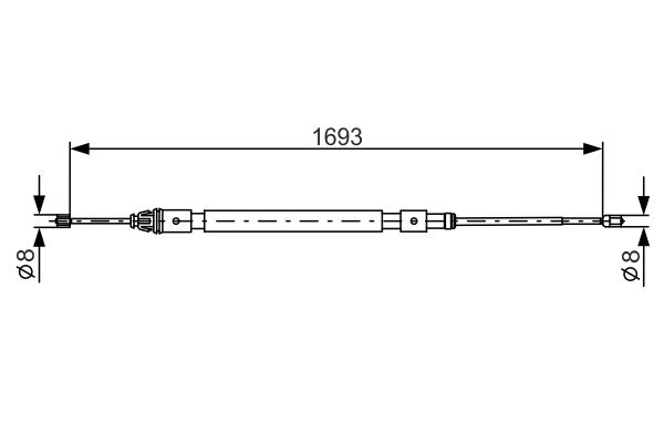BOSCH 1 987 477 993 Cable Pull, parking brake