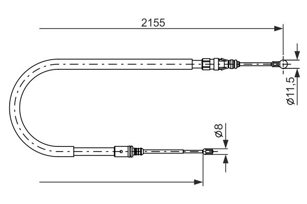 BOSCH 1 987 477 994 Cable Pull, parking brake