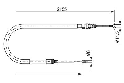 Cable Pull, parking brake BOSCH 1 987 477 994