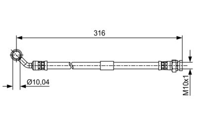 Brake Hose BOSCH 1 987 481 648