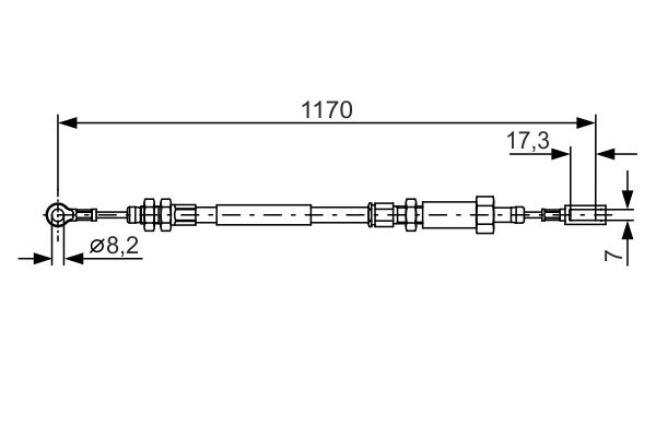 BOSCH 1 987 482 004 Cable Pull, parking brake