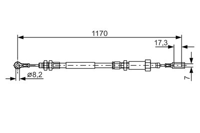 Cable Pull, parking brake BOSCH 1 987 482 004