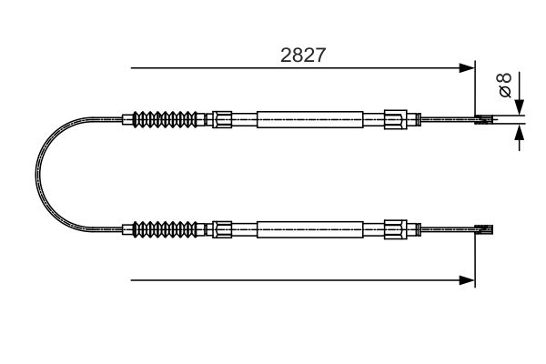 BOSCH 1 987 482 006 Cable Pull, parking brake