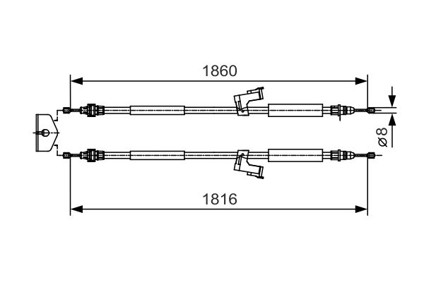 BOSCH 1 987 482 019 Cable Pull, parking brake