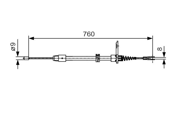 BOSCH 1 987 482 022 Cable Pull, parking brake
