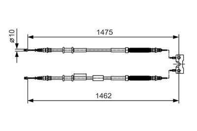 Cable Pull, parking brake BOSCH 1 987 482 039