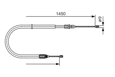 Cable Pull, parking brake BOSCH 1 987 482 040