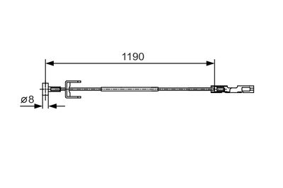 Cable Pull, parking brake BOSCH 1 987 482 043